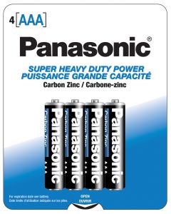 Panasonic Super Heavy Duty Battery AAA - Pack of 4