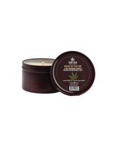 Earthly Body 2023 Holiday 3 in 1 Massage Candle - 6 oz Wood On The Fire