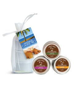 Earthly Body Massage Candle Trio Gift Bag - 2 oz Skinny Dip, Dreamsicle, & Guavalva