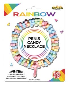 Rainbow Penis Candy Necklace