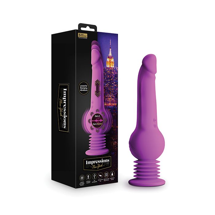 Blush Impressions New York Gyro Quake Dildo - Purple
