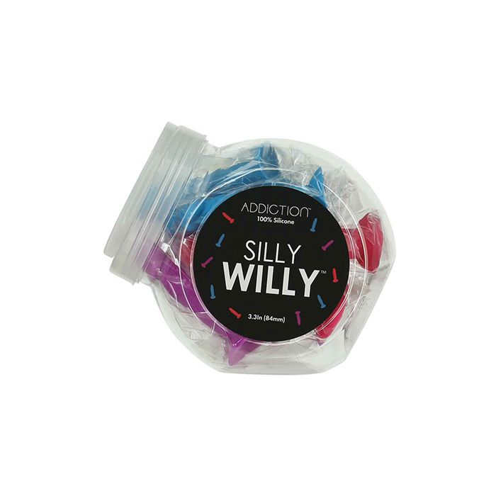 Addiction Silly Willy 3.3" Dildo Fishbowl - Asst. Display of 12