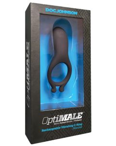 OptiMale Rechargeable Vibrating C Ring - Black