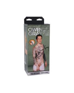 Signature Cocks 8" Silicone Cock w/Removable Vac-U-Lock Suction Cup - Owen Grey