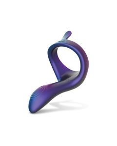 Hueman Eclipse Cock Ring w/Vibrating Perineum - Purple