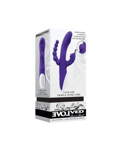Evolved Lick Me Triple Stim Vibe - Purple