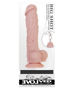 Evolved Big Shot Vibrating & Squirting Dong - Flesh