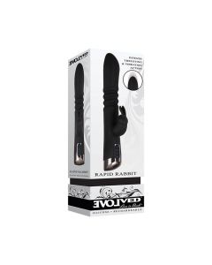Evolved Rapid Rabbit Thrusting Dual Vibe - Black