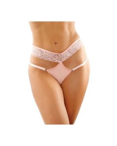 Bottoms Up Ren Microfiber Bikini Panty w/Lace Waist Light Pink
