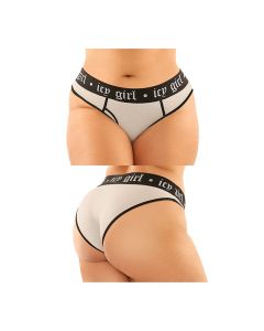 Vibes Buddy Pack Icy Girl Metallic Boy Brief & Lace Thong Black QN
