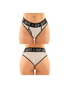 Vibes Buddy Pack Icy Girl Metallic Boy Brief & Lace Thong Black
