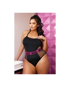 Vibes Pussy Power Micro-Net Playsuit Black QN