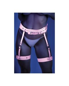 Glow Strapped In Glow in the Dark Leg Harness Light Pink O/S