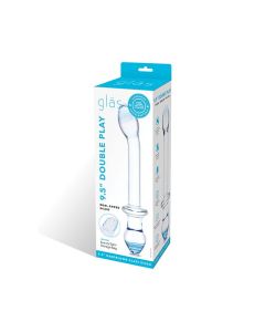 Glas 9.5" Double Play Dual Ended Dildo - Clear