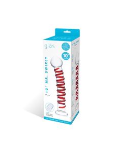 Glas 10" Mr. Swirly Dildo - Red