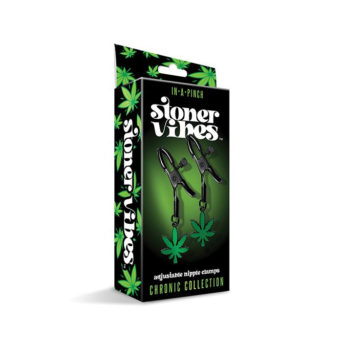 Stoner Vibes Glow in the Dark Adjustable Nipple Clamps