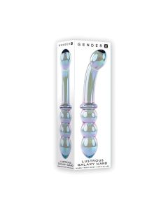 Gender X Lustrous Galaxy Wand Dual Ended Glass Massager - Green