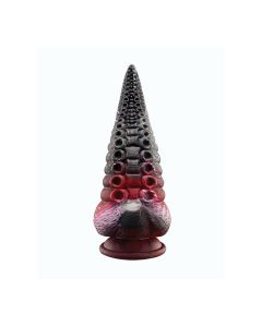 Lava Tentacle Shape Suction Cup Dildo - Multi Color