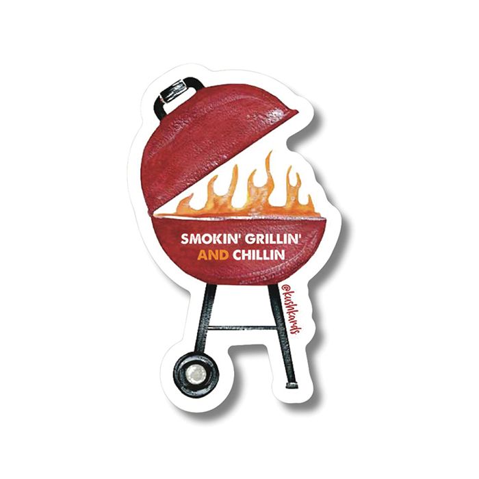 Grillin Chillin Sticker - Pack of 3