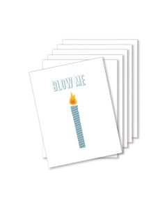 Blow Me Birthday Naughty Greeting Card - Pack Of 6