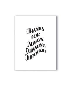 Thanks For Cumming Naughty Greeting Card
