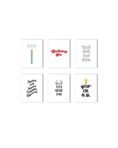 Everyday Pack Naughty Greeting Card - Variety Pack Of 6