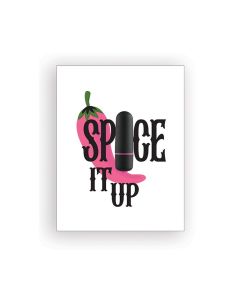 Spice It Up Naughty Greeting Card w/Rock Candy Vibrator & Fresh Vibes Towelettes