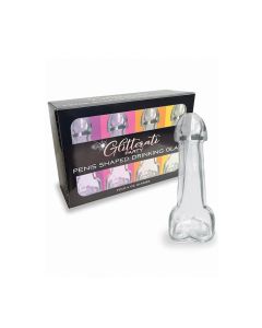 Glitterati Penis Shaped Drinking Glasses - Set of 4