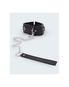 Lust PU Leather Collar & Leash - Black