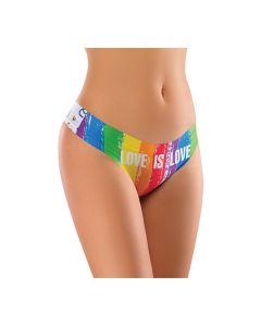 Mememe Pride Love Is Printed Thong