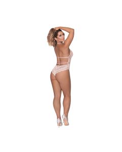 Seabreeze Strappy Back Teddy w/Snap Crotch Blush