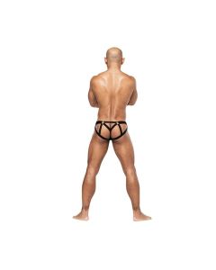 Galactic Sheer Poly Spandex Strappy Ring Jock Multi Color