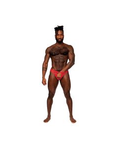 Sassy Lace Open Ring Thong Red