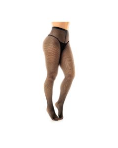 Fishnet Pantyhose w/Back Seam Black O/S