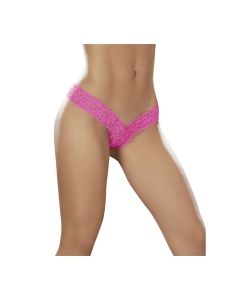 Lace V Front Boy Short Hot Pink