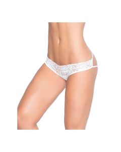 Lace Panty w/Back Cage White