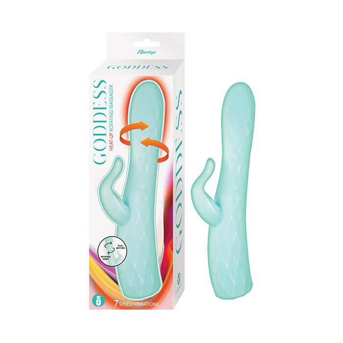 Goddess Heat-up & Rotating Vibrator - Aqua