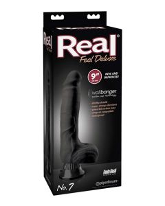 Real Feel Deluxe No. 7  9" Vibe Waterproof - Black