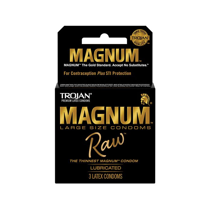 Trojan Magnum Raw Condoms - Pack of 3