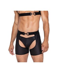 Master Chaps w/Hook & Ring Closure & Rear Cut Out Black