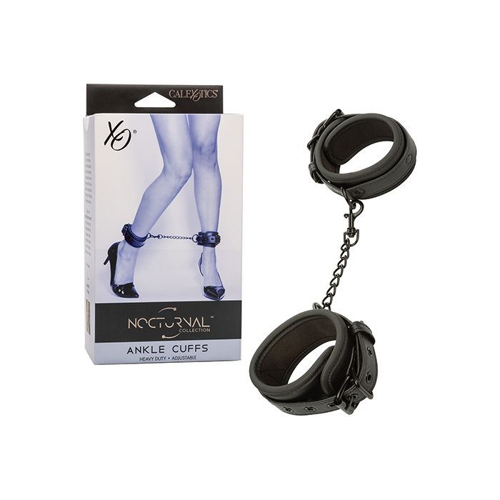 Nocturnal Collection Adjustable Ankle Cuffs - Black