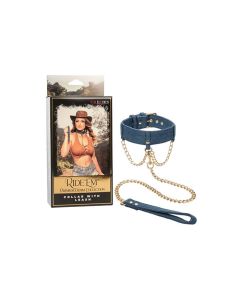 Ride 'Em Premium Denim Collection Collar w/Leash