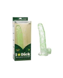 Naughty Bits I Leaf Dick Glow In The Dark Weed Leaf Dildo