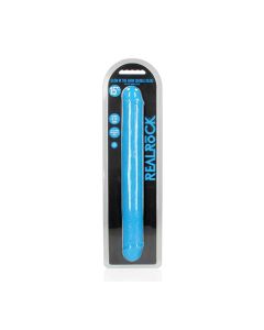 Shots RealRock Double Dong - Neon Blue