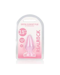 Shots RealRock Clear Anal Plug - Pink