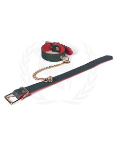 Spartacus PU Beginners Wrist Restraints - Green/Red