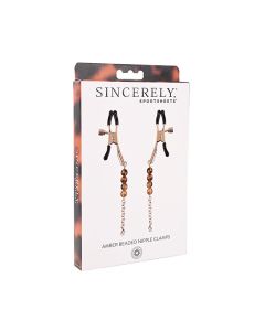 Sincerely Amber Beaded Nipple Clamps