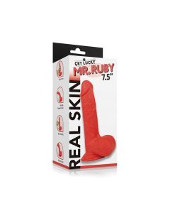 Get Lucky Mr. Ruby 7.5" Dual Layer Dong