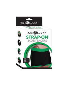 Get Lucky Strap On Boxers - M-L Black/Green