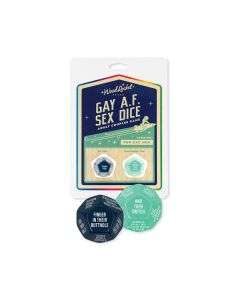 Wood Rocket Gay AF Gay Men Couples Sex Dice Game - Blue